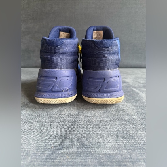 Under Armour Youth Curry 3 SZ 5.5Y Shoes Blue Yellow Basketball Training Sneaker - Picture 5 of 9